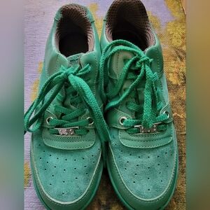 Red Valentino Green Lace-Up Sneakers Size 6.5